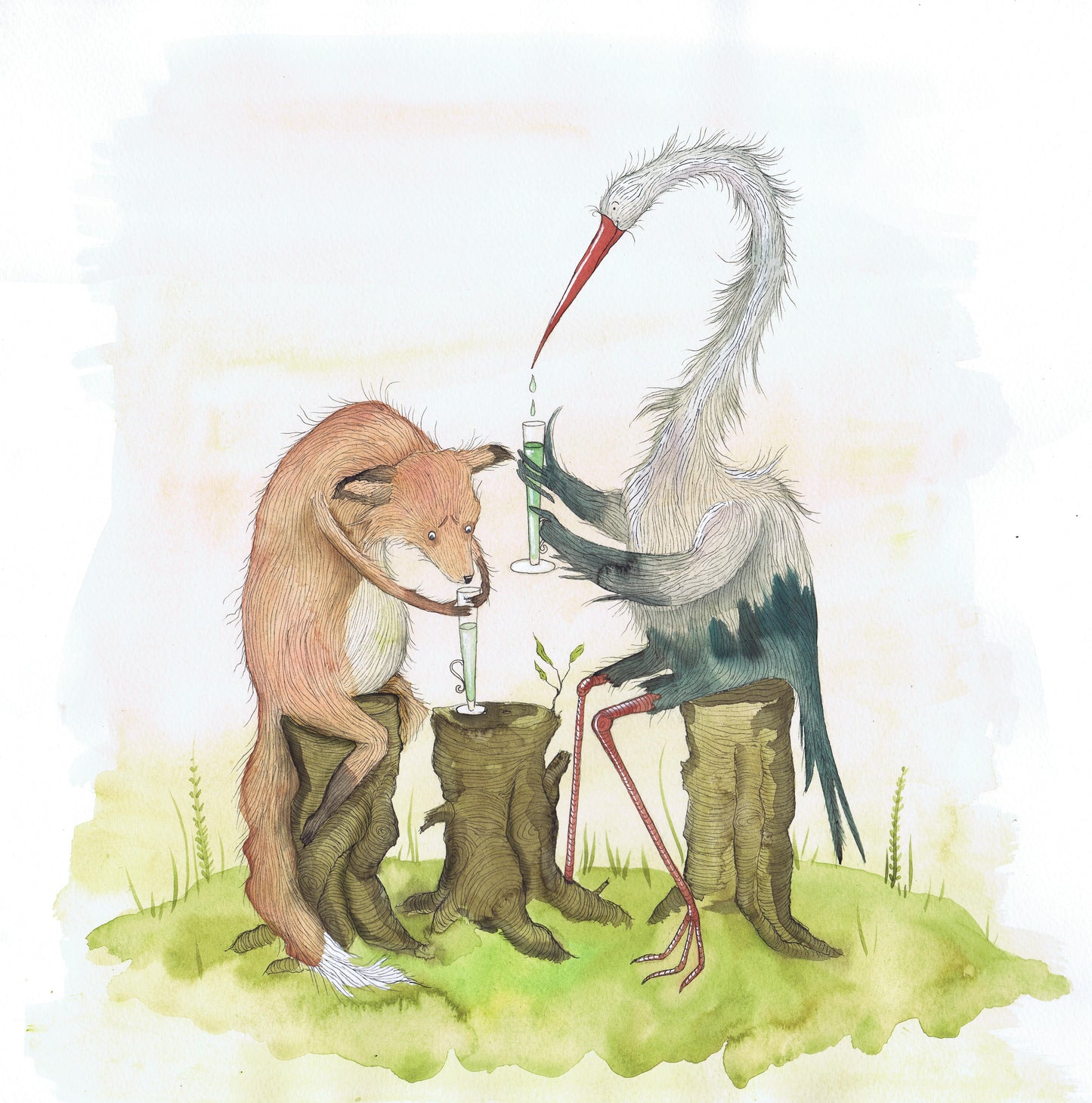 'The Fox and the Stork'