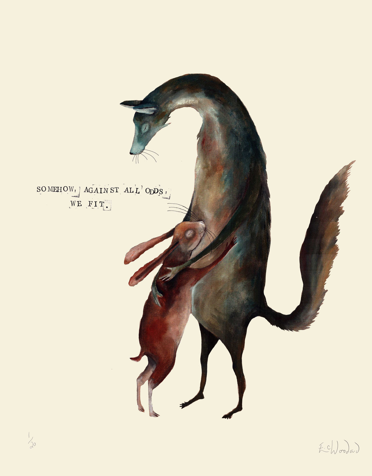 'Somehow Against All Odds We Fit' Type Prints (Copy)