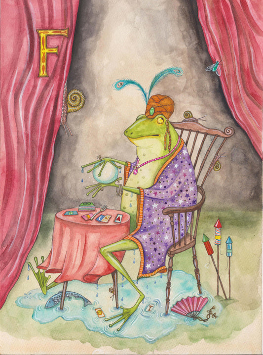 Alphabet 'F' Frog Is A Fortune Teller