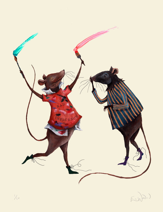 'Bad Influence' Type Prints