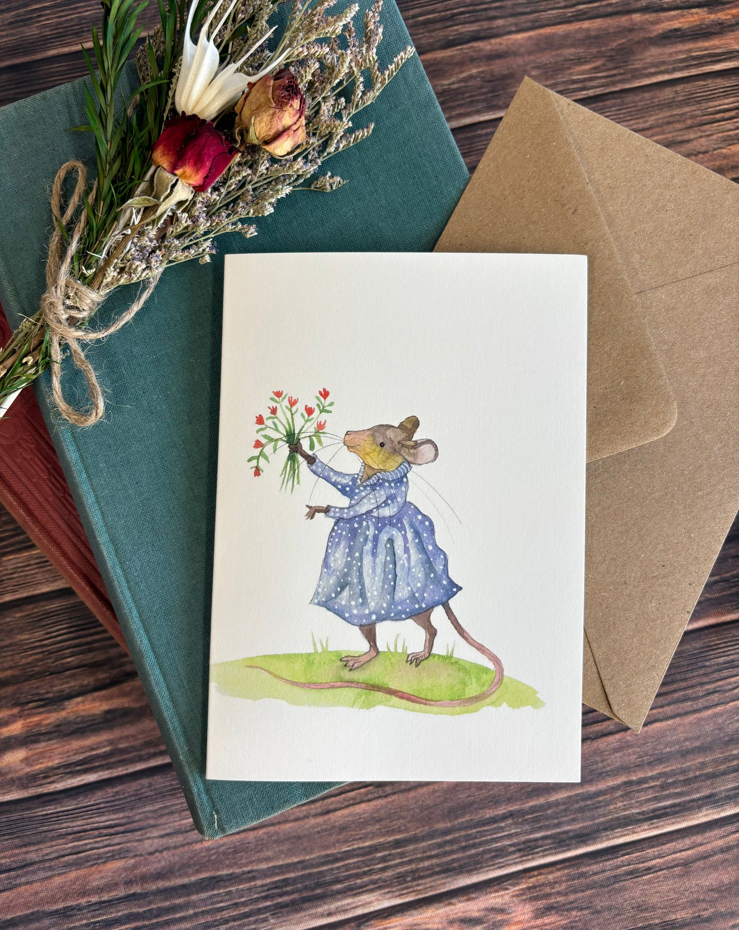 'Thank You' Blue Mouse Card