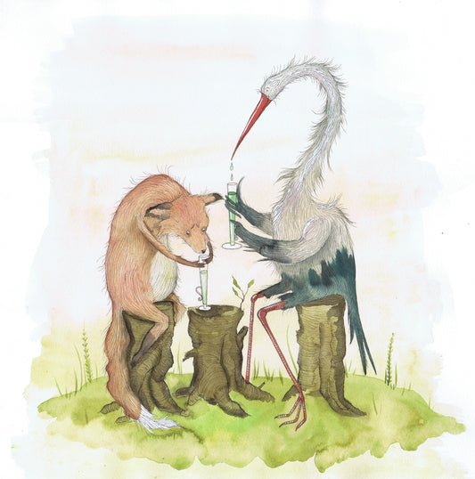 'The Fox and the Stork'