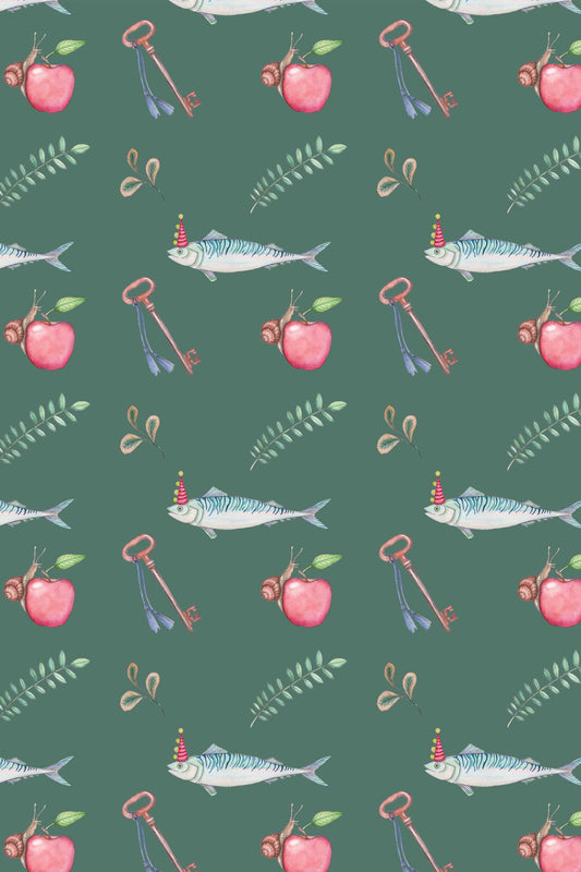 Party Fish Wrapping Paper